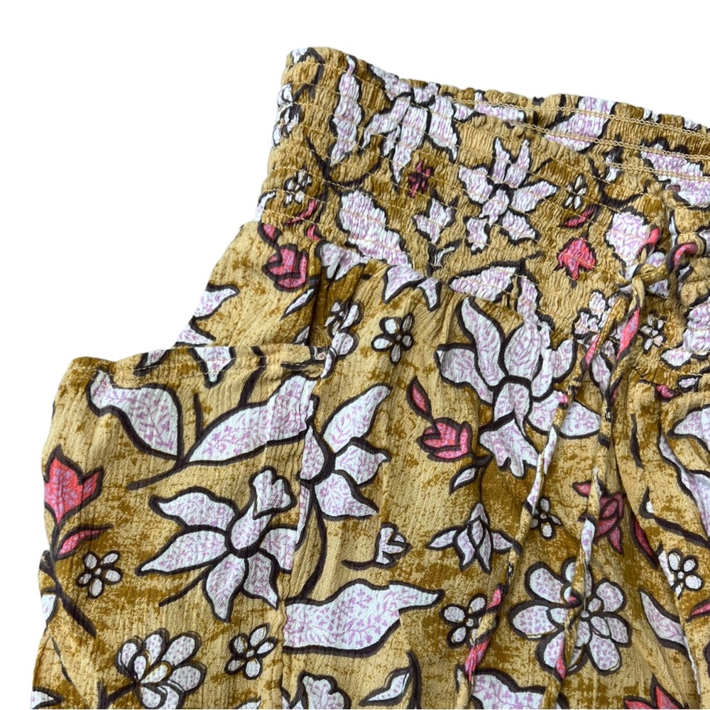 Aerie Yellow Smocked High Waisted Beach Pants Women's Size Medium - Picture 12 of 14